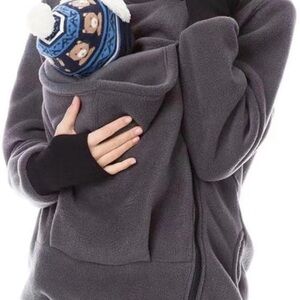 Women's Gray Fleece Babywearing Jacket